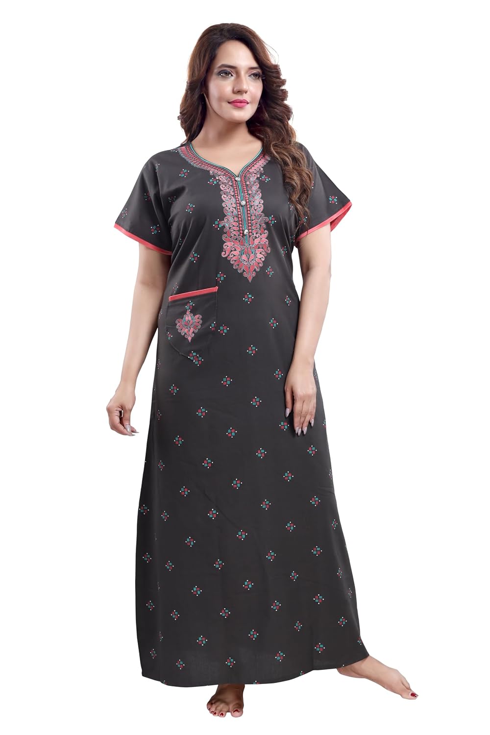 TRUNDZ Women's Cotton All Over Print Maxi Nighty - Review, Price and Buying Guide