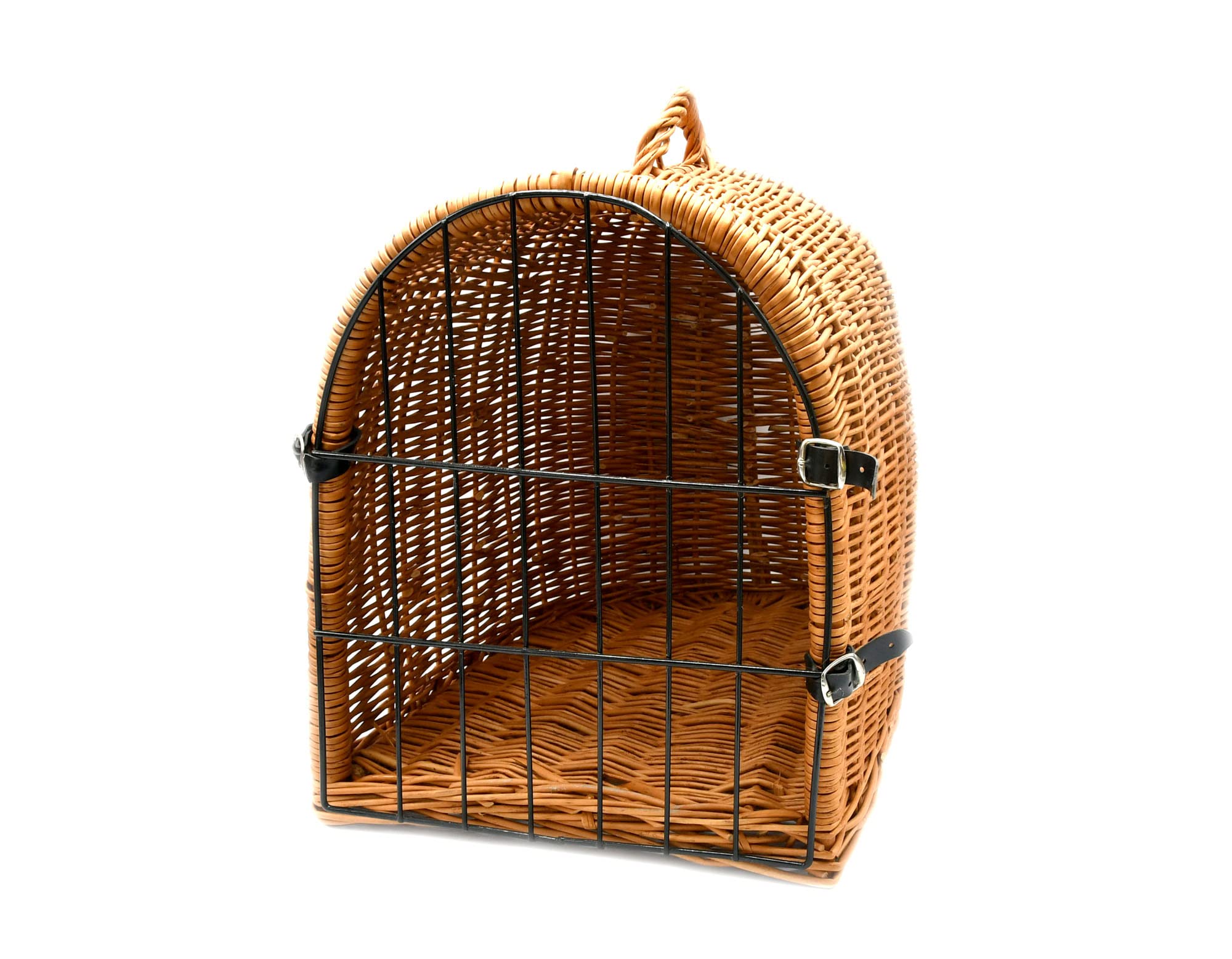 Katzentransportbox Katzen Katzenkorb Katzenhöhle Katzenbett Weidenkorb Kleintier Transport Box aus Weide mit Verschluß geflochten K5-080-SK-SB