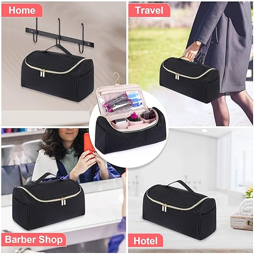 Miniatura 6 de WINZEDGE Estuche de viaje para Dyson Airwrap completo Styler y accesorios bolsa de almacenamiento portátil con gancho colgante y bolsillos laterales
