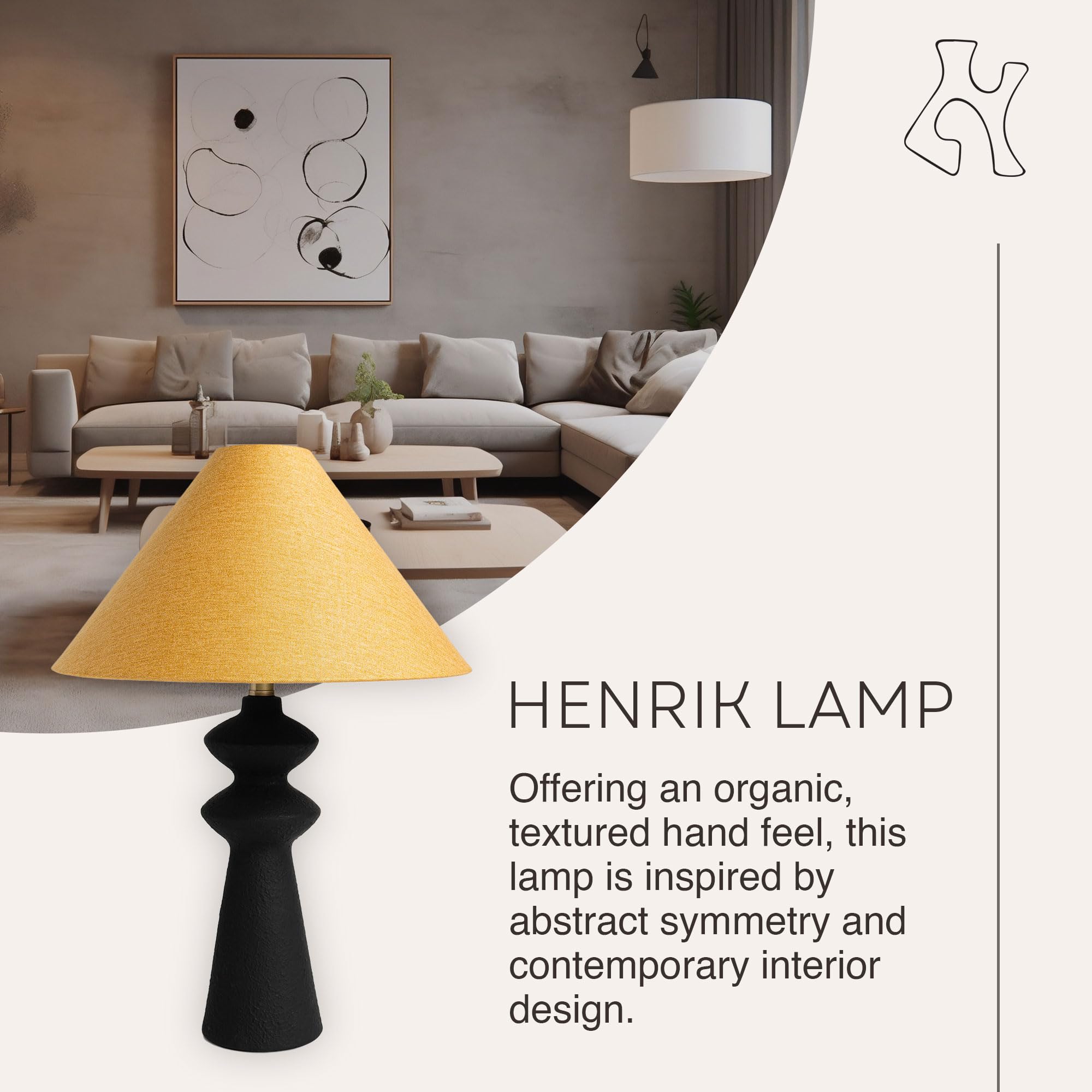 Villa Moda Henrik-Hxy 1660 Table Lamp, Black - Amazon.com