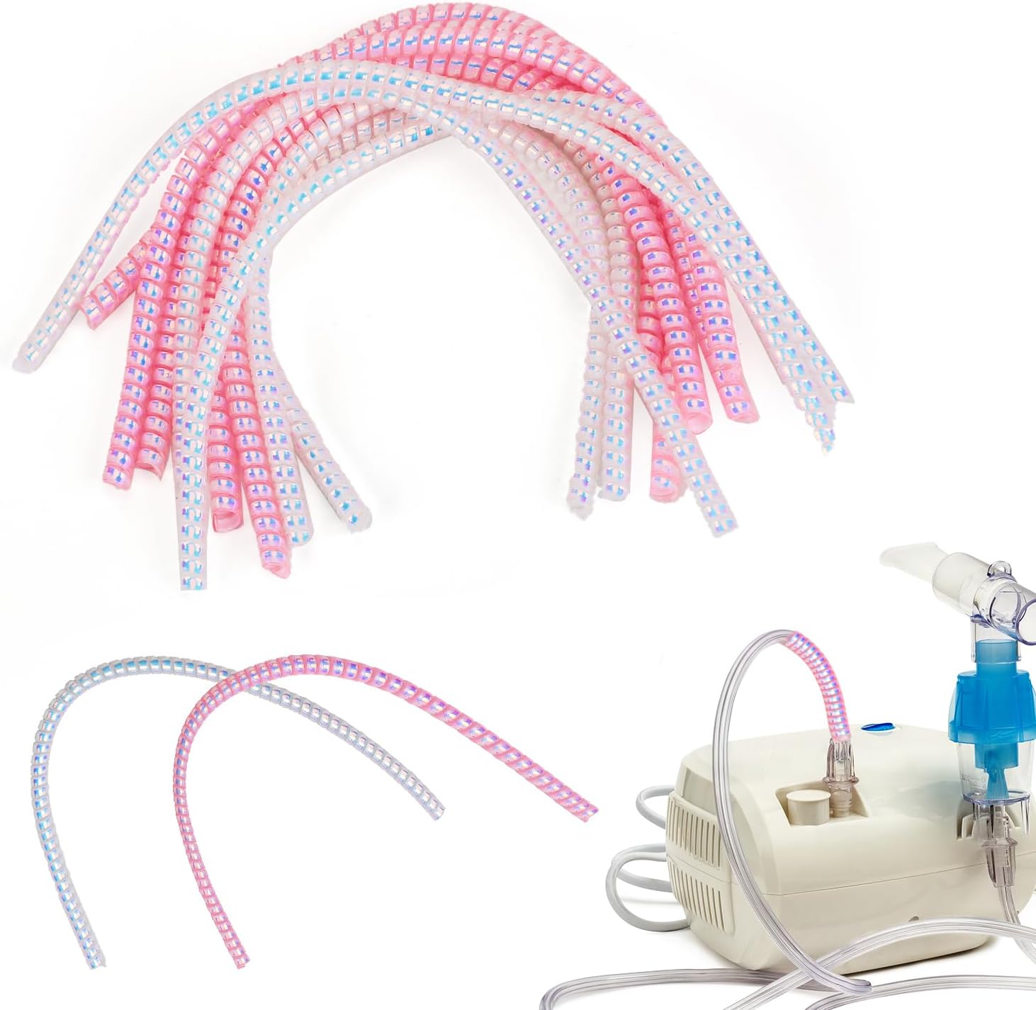 10 Pack Oxygen Tubing Support Crimp Straightener, Oxygen Tube Support for Portable Oxygen Concentrator Oxygen Hose Nasal Cannula Oxygen Tube Straightener Accessories