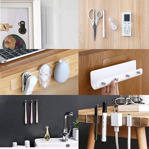 Miniatura 2 de BRAVESHINE Cinta de pared adhesiva de 9.8 pies, nano cinta de doble cara, cinta de montaje autoadhesiva, sujetadores lavables para colgar cuadros