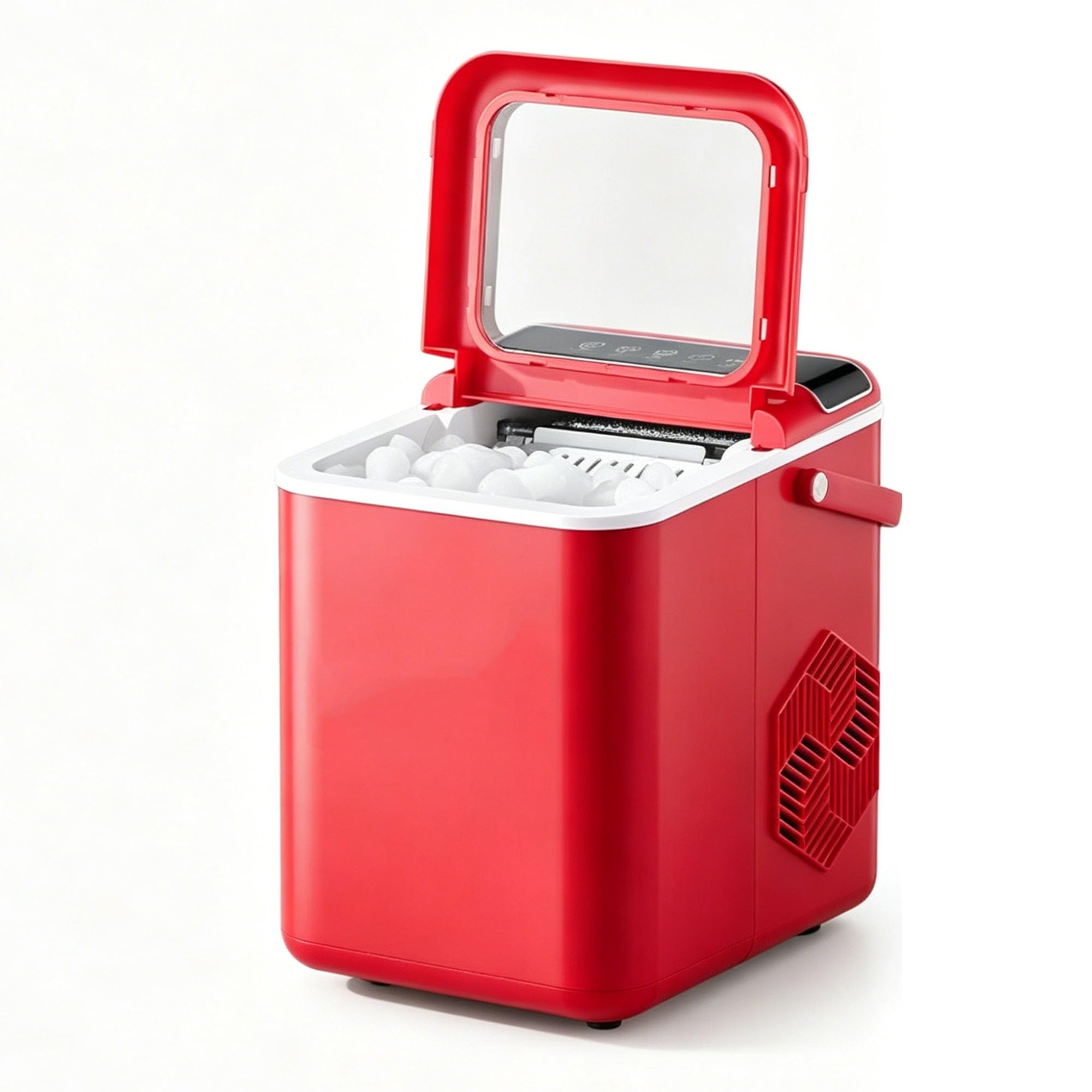 Máquina de Hielo para El Hogar, Máquina de Hielo de Escritorio, Monitoreo Inteligente en Tiempo Real, Producción Diaria de 12-15 Kg, Ideal para Acampar Y Fiestas Pequeñas