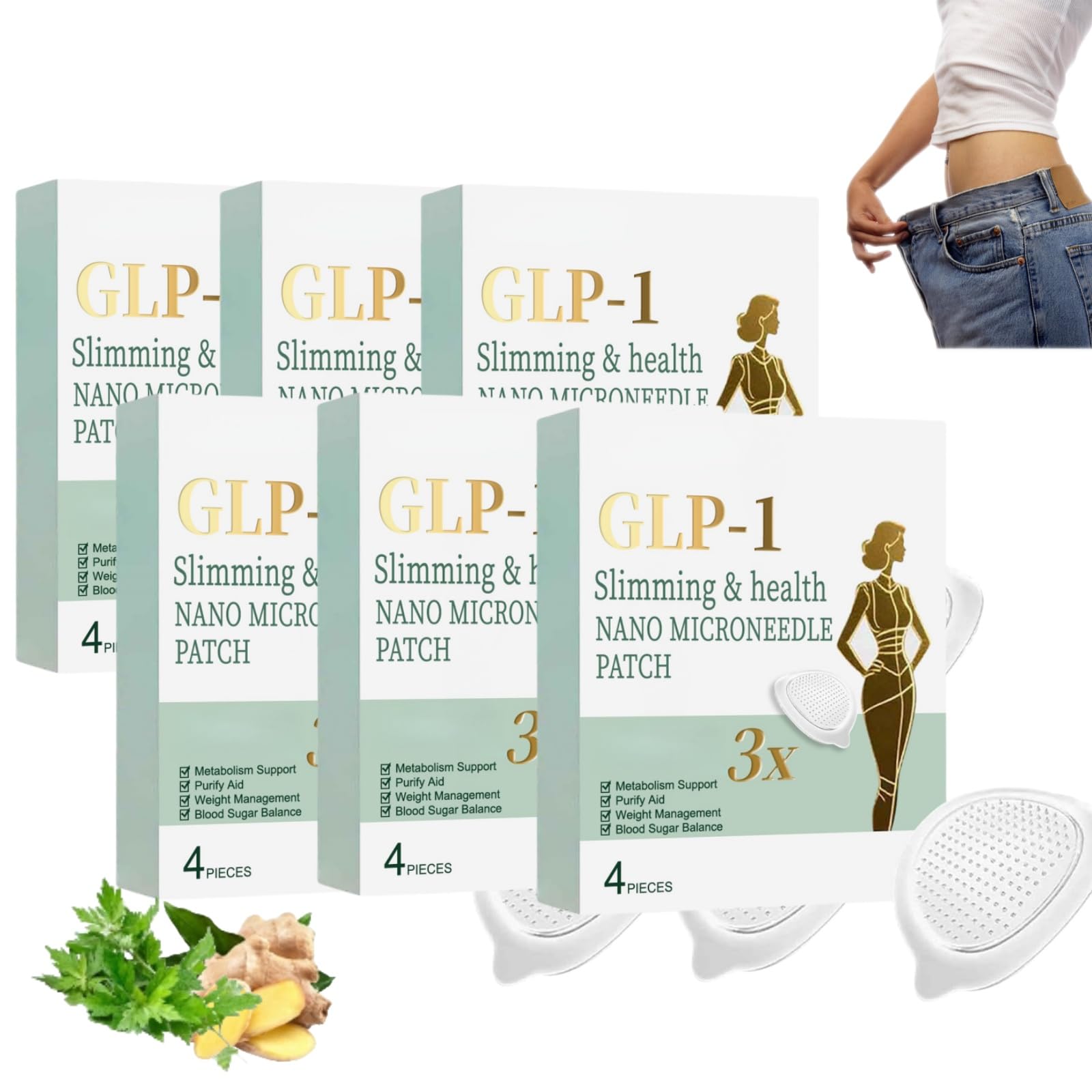 lenreey glp 1 slimming & health nano microneedle patch Lenreey Nano Microneedle Slimming Health Patches for Abdominal and Belly  Fat Trimming, Abdominal Fat Reduction, Body Patches for Shaping (6) :  Amazon.ae: Beauty