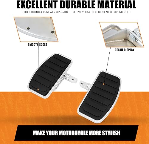 Miniatura 8 de Tablas de suelo ajustables para motocicleta, estribo de pasajero, clavijas anchas para VTX 1800 1300 para Suzuki C50 VL800 VL400 Cromo