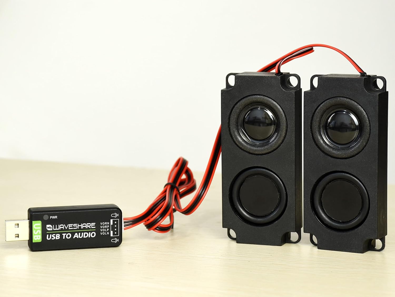 USB Audio Module USB Sound Card External Audio Converter Compatible with Raspberry Pi/Jetson Nano, Support Recording and Playback, Stereo Codec, Plug and Play, Comes with 8Ω 5W Speaker