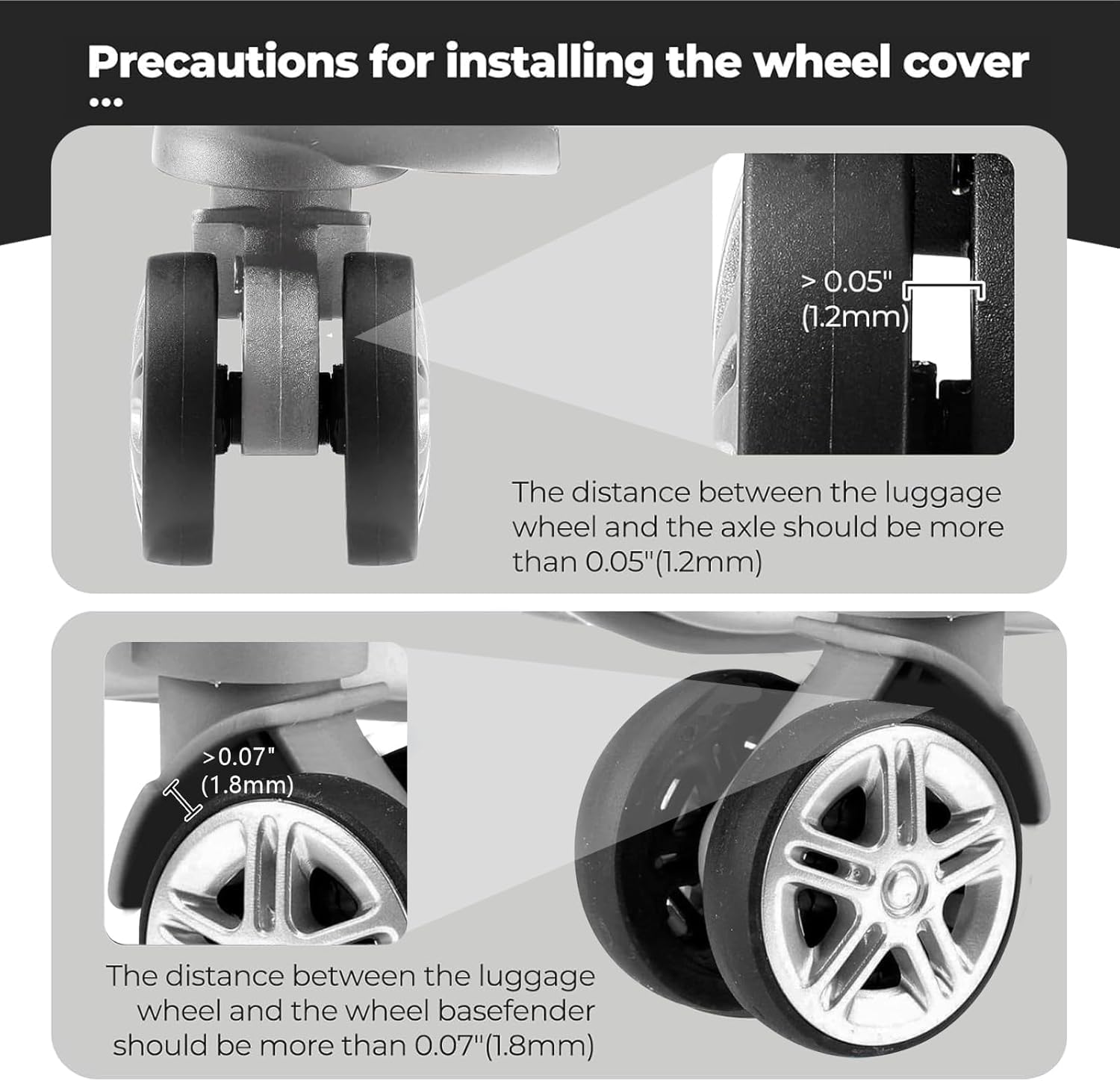 Amazon.co.jp: [OMKUY] スーツケース キャスターカバー 8個セット