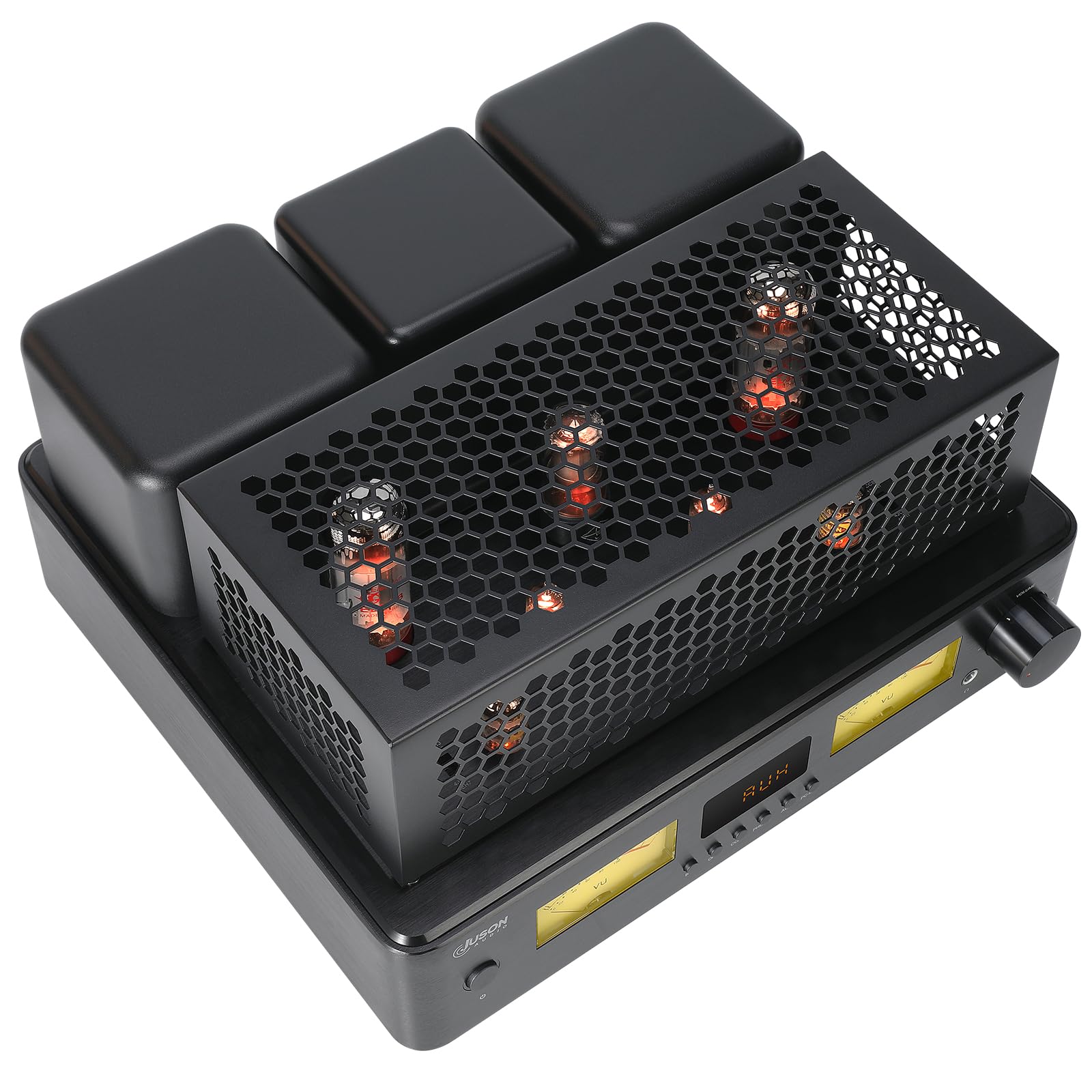 Juson Audio JTA200 150W RMS x 2 | EL34 HiFi Class AB Hybrid Stereo | Amplificatore tubolare con BT 5.4, compatibile con giradischi e cuffie ad alta ohm | Amplificatore tubolare da 150 W x 2, Hifi Class AB stereo amplificatore EL34, amplificatore tubolare
