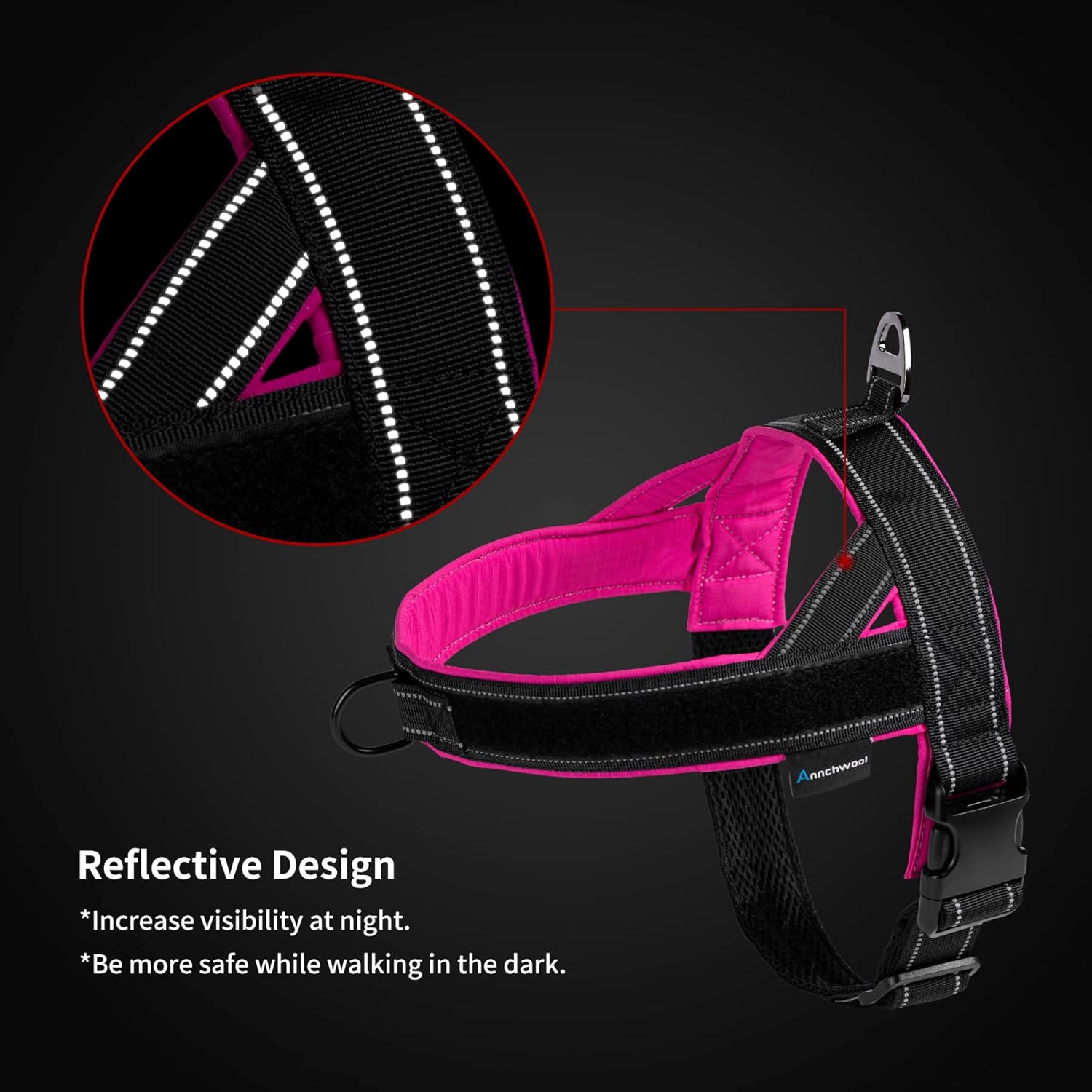 No Pull Dog Harness with Airtag Case and Two Patches(Black S)+Tactical Dog Collar for Medium and Large Dog(Black M)