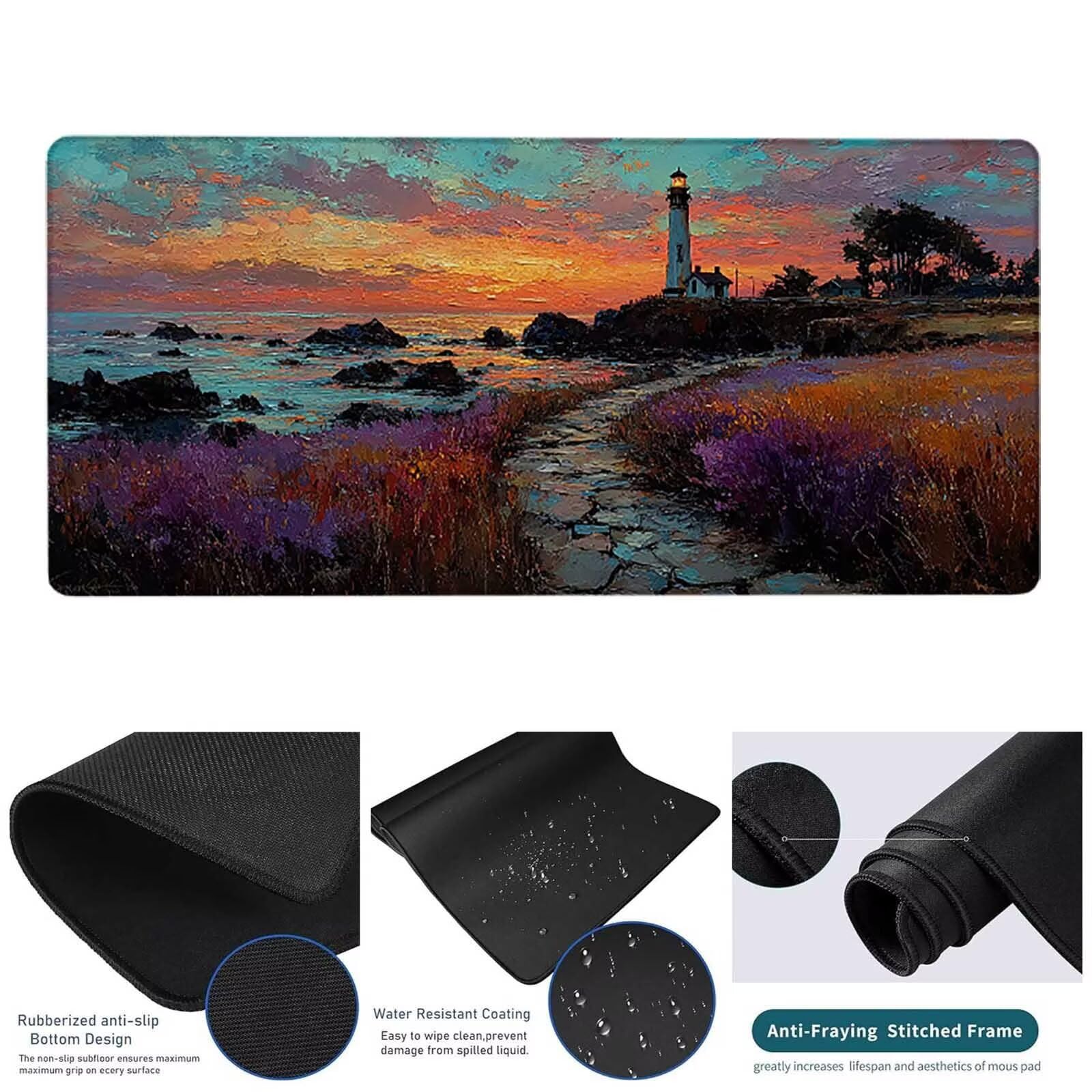 Podkładka pod mysz XXL 1200 x 600 x 3 mm, różowa zmywalna podkładka pod mysz, akcesoria do gier reflektorów, z antypoślizgową gumową podstawą na biurko do komputera, pracy, domu, prezent dla mężczyzn
