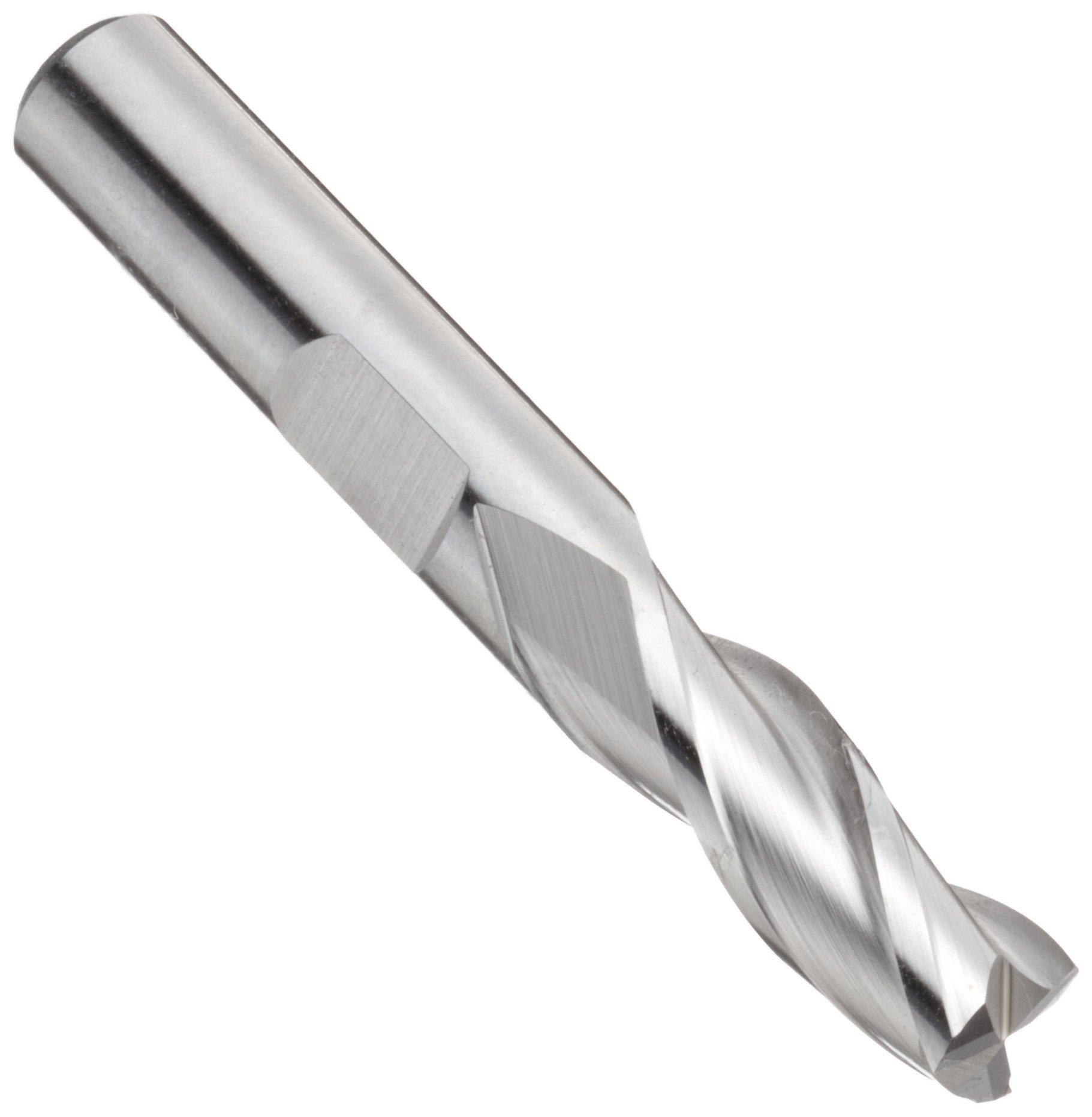 YG-1 E2161 Cobalt Steel Square Nose End Mill, Long Reach, Weldon Shank, Uncoated (Bright) Finish, 30 Deg Helix, 3 Flutes, 1.34375" Overall Length, 0.125" Cutting Diameter, 0.25" Shank Diameter