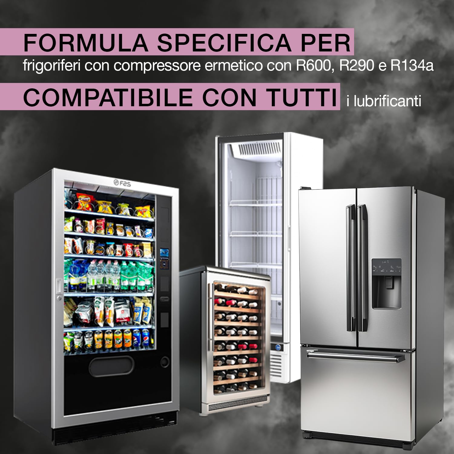 ERRECOM Extreme Ultra White - 6 x 6 ml, Turafalle per Frigoriferi con compressore ermetico e con R600 - R290 – R134a, include adattatore 1/4 SAE