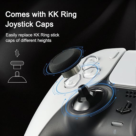 AKNES GuliKit TMR Joysticks for DualSense PS5 / DualSense Edge Controller | High Precision & Sensitivity , Fast Response Speed, Reduced Drift, Low power, with Thumbstick Caps