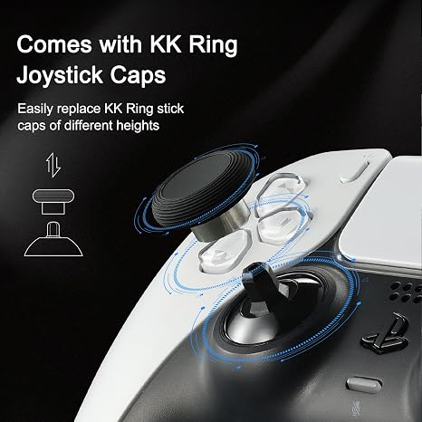 AKNES GuliKit TMR Joysticks für PS5 DualSense/DualSense Edge Controller Reduzierte Drift Hohe Präzision Schnelle Reaktionsgeschwindigkeit inklusive Thumbstick Kappen