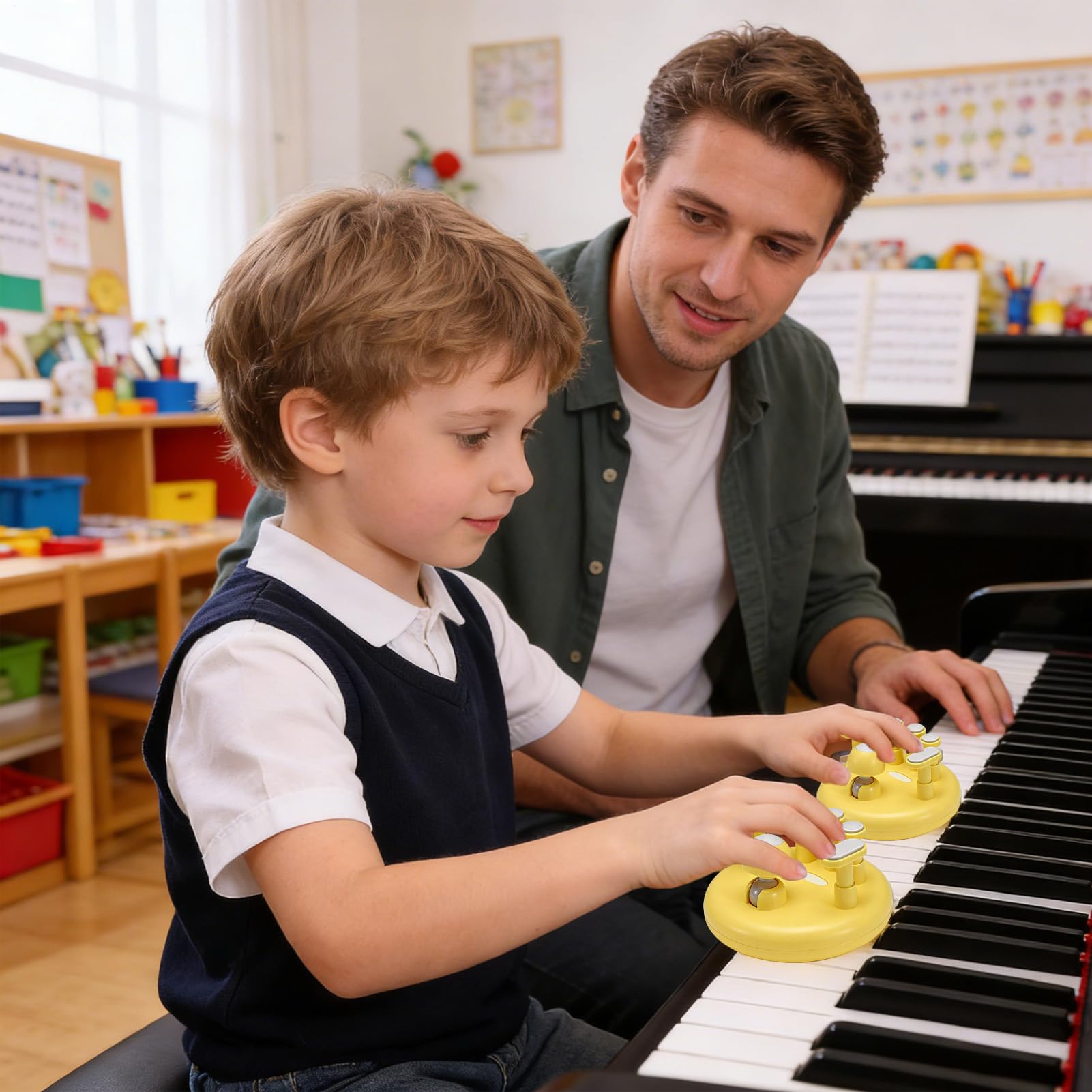Allenatore Per Mano Chitarra Strumento Ortopedico Per Pressare Dita | Esercitatore per Mani Per Lezioni Di Musica Pratica A Casa Scuola Aula Pianoforte Tastiera