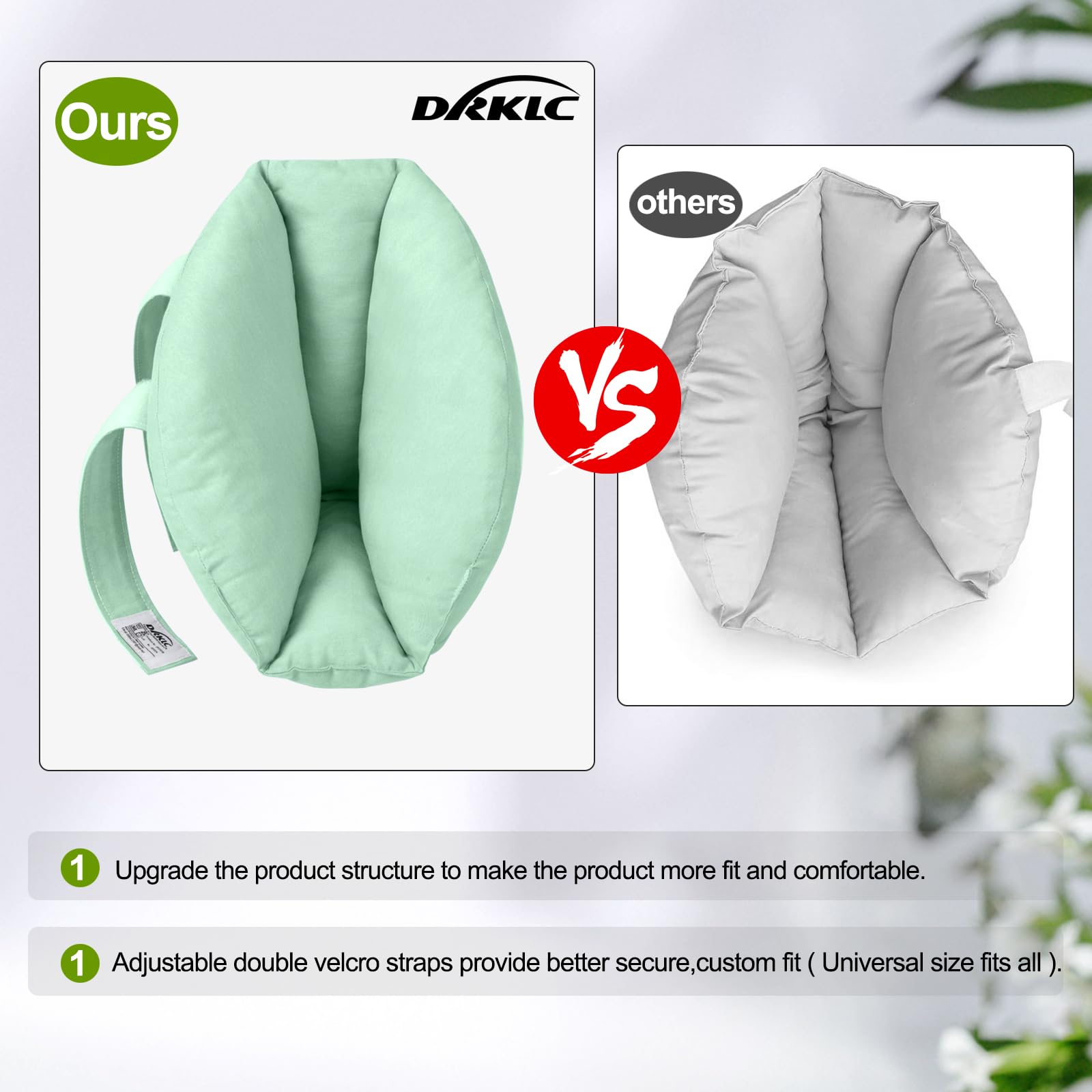 Protectores de talón para úlceras por presión, suministros de recuperación de cirugía de botas de pie ajustables para ancianos postrados en cama, úlceras por presión, almohada de tobillo para