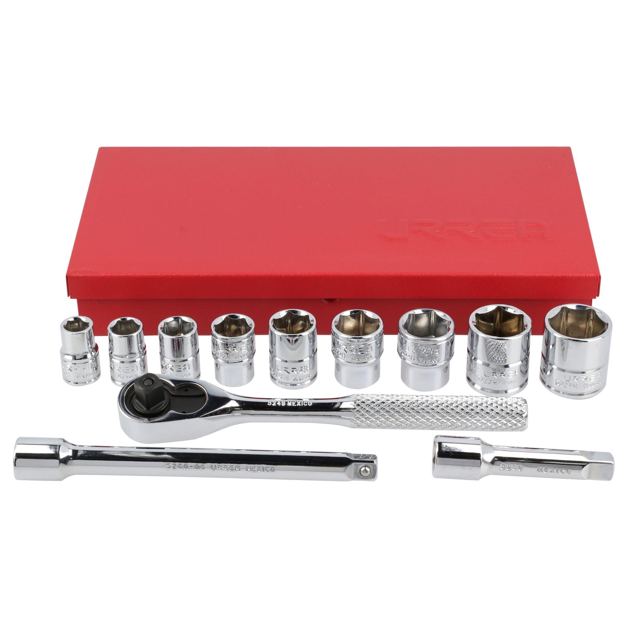 Amazon.com: Urrea 52128 6 Point 3/8-Inch Drive Chrome Socket Set