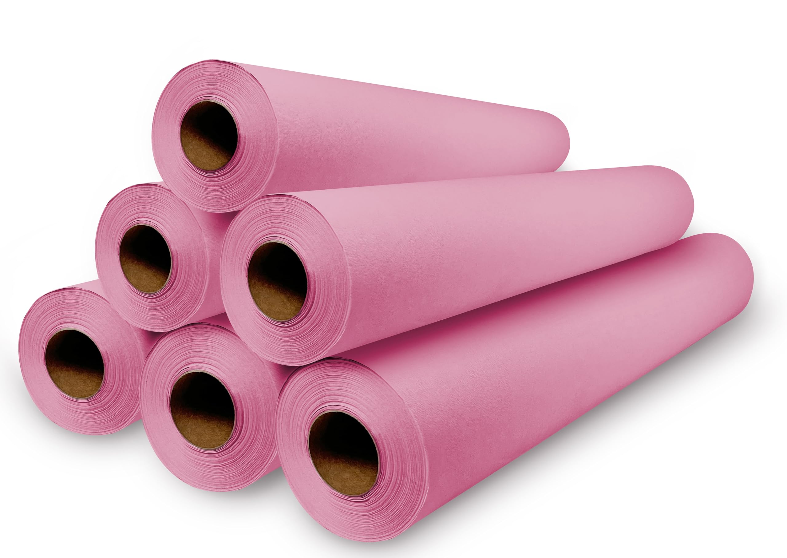 Papel Camilla Crepado Rosa 60 cm x 70 m - 6 Rollos | Sin Precorte. Papel Camilla para Masaje, Clínicas, Tatuaje, Fisioterapia, Estética
