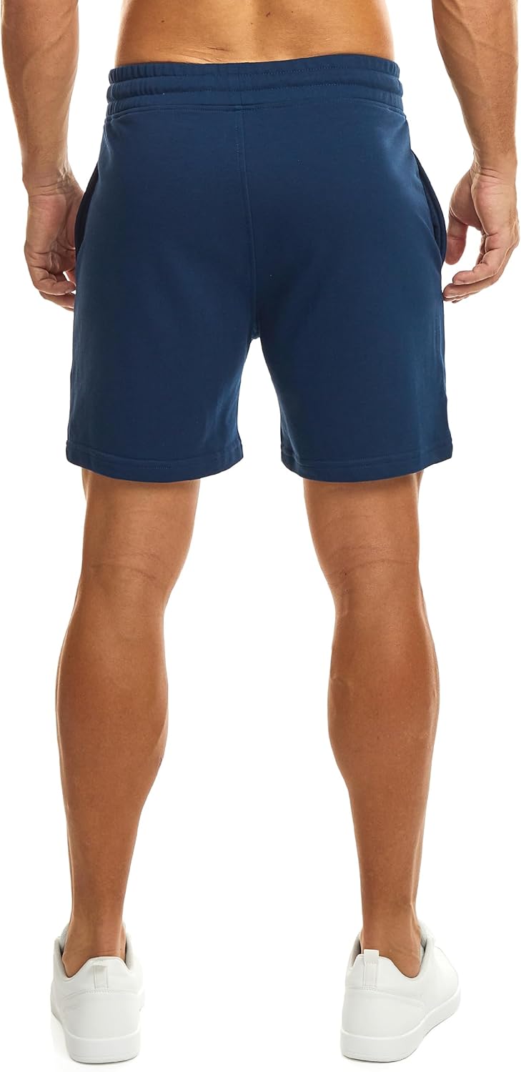 Ouber Men's Cotton Sweat Shorts Athletic Gym Workout Shorts Sporty Casual Shorts - Image 2