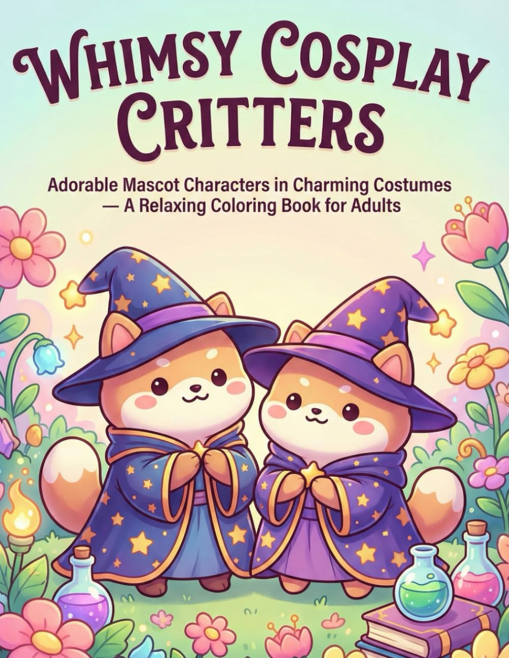 Whimsy Cosplay Critters: Adorable Mascot Characters in Charming Costumes — A Relaxing Coloring Book for Adults