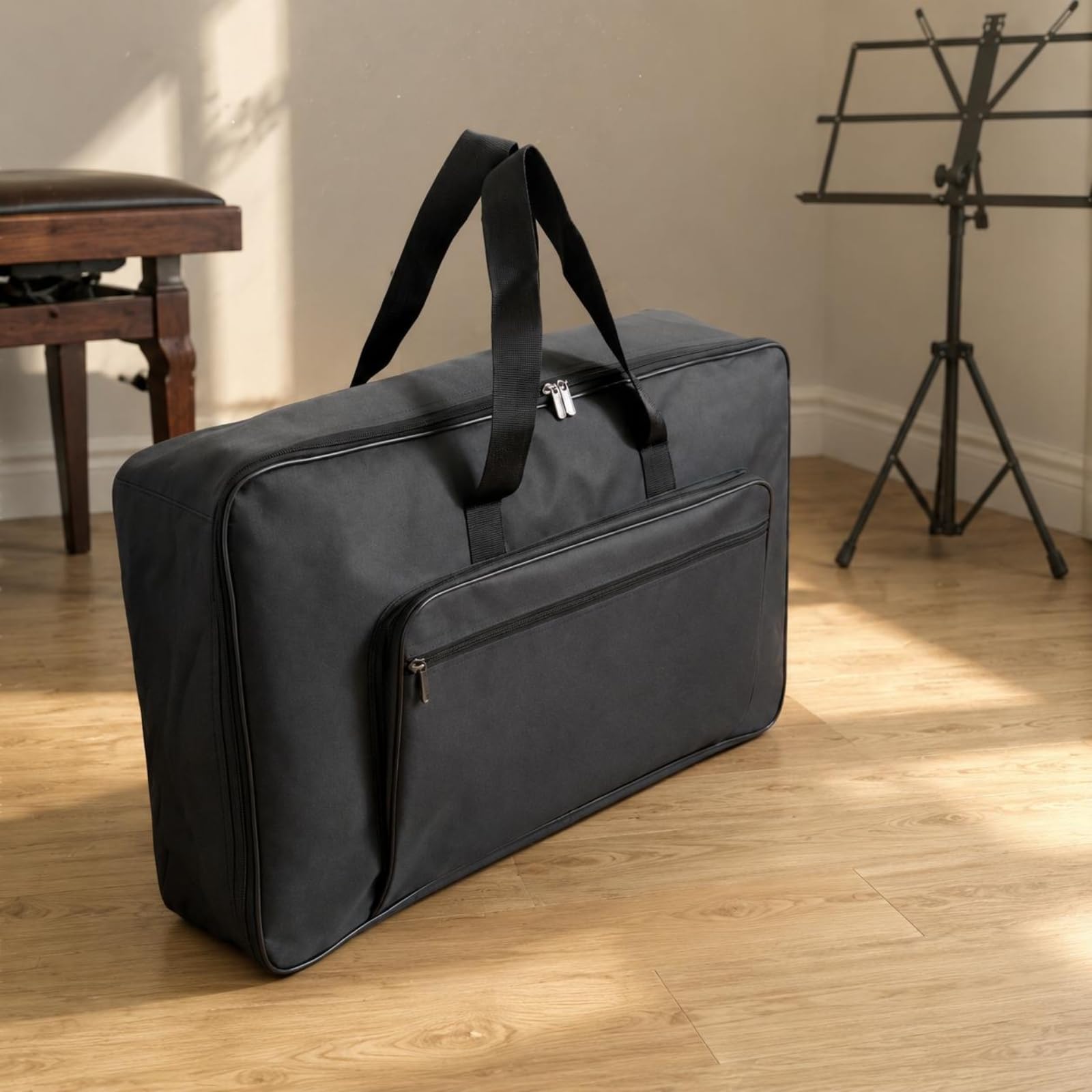 Custodia Supporto Zither Borsa Trasporto Porta Stand Guzheng Borsa Imbottita Custodia Retangolare con Manici in Oxfords per Uso Domestico Studio Sale Prova, style to 4, Array, Nero