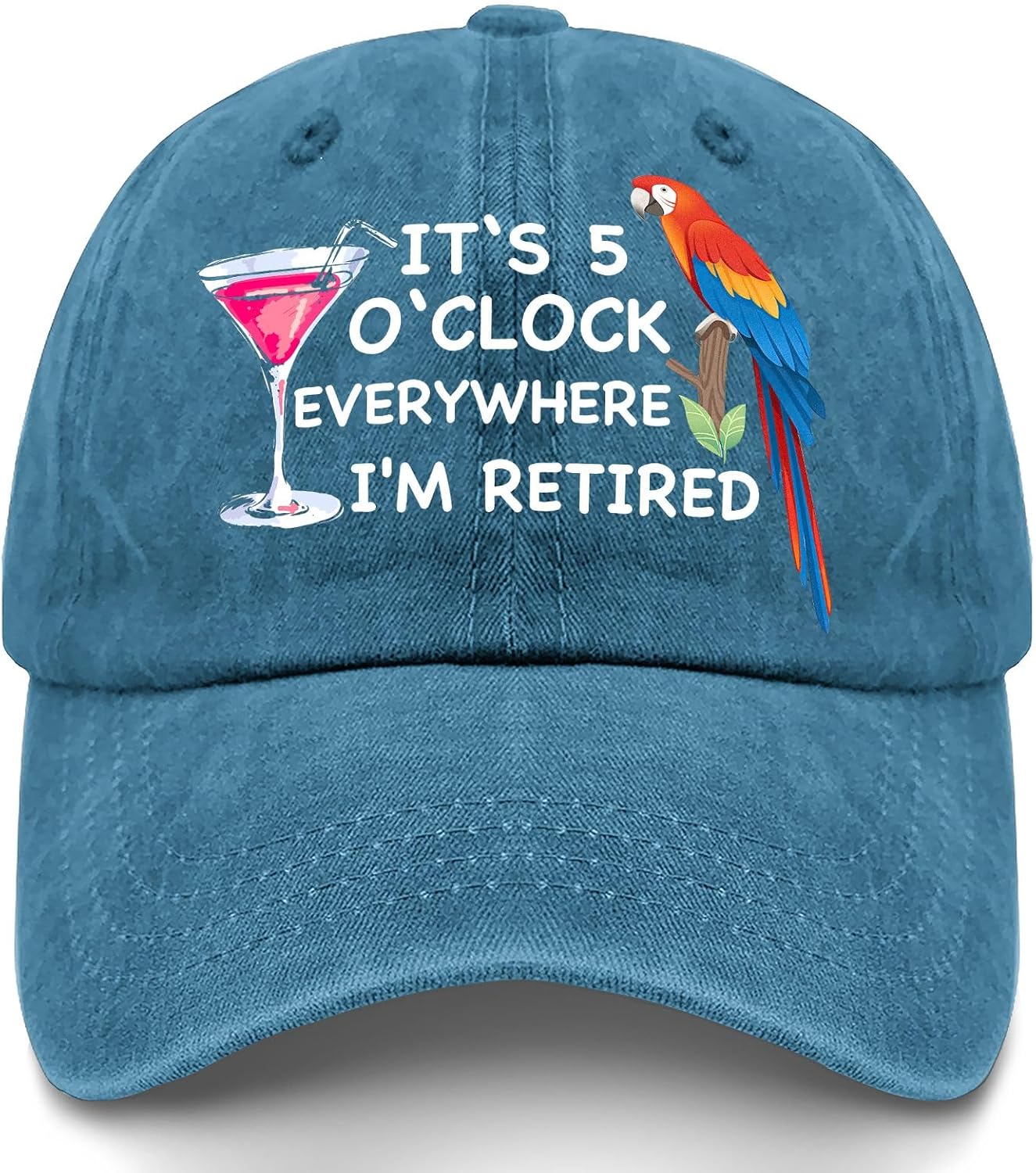 5 Oclock Somewhere hat for Men Vintage Cotton Washed Baseball Caps Adjustable Dad Hat