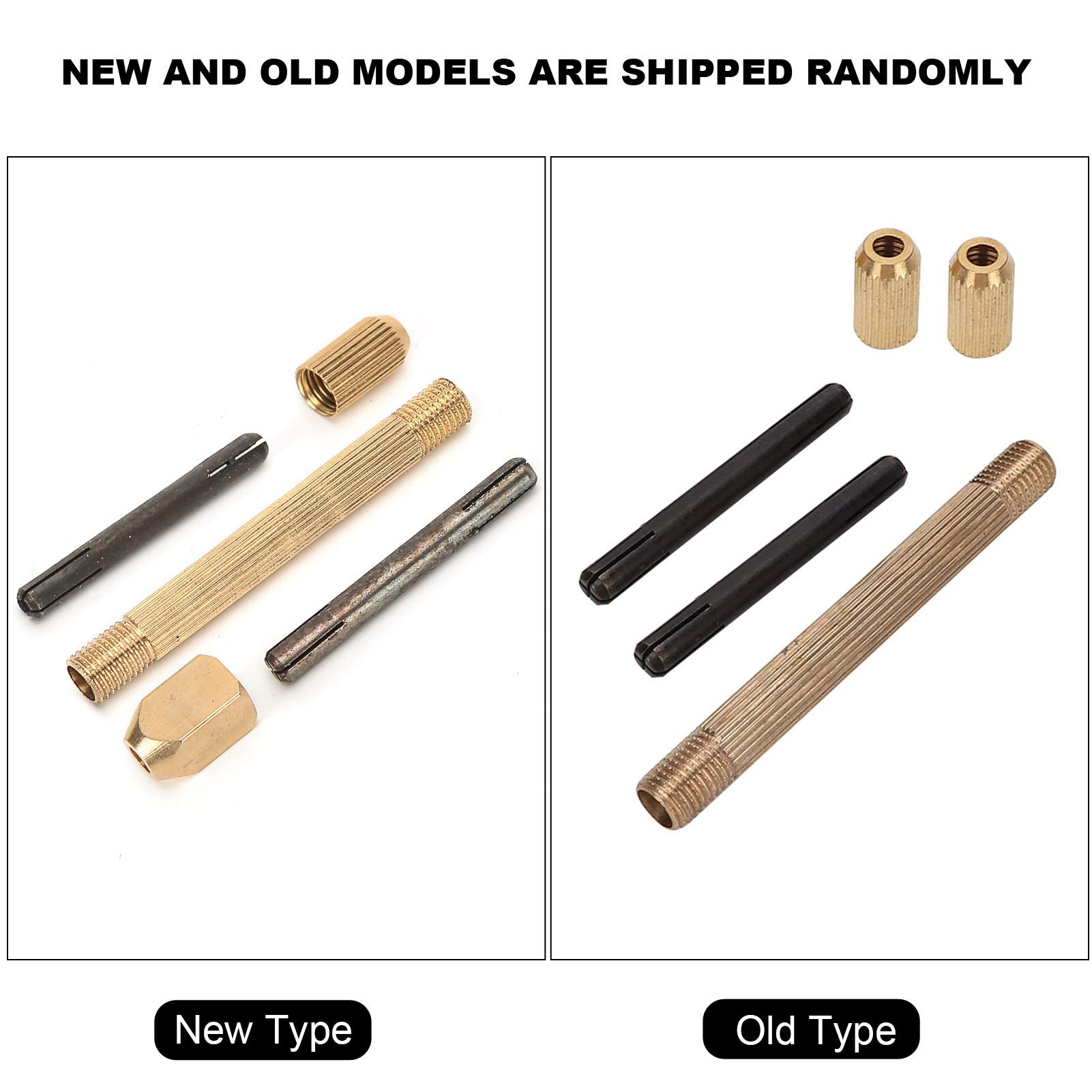 FLEXMAN Double Ended Pin Vise Pin, Copper Swivel Head Pin Vise Model Hand Drill, Mini Pin Vise Jewelry Making Tool for Handicraft Watch Making Repairing Tool