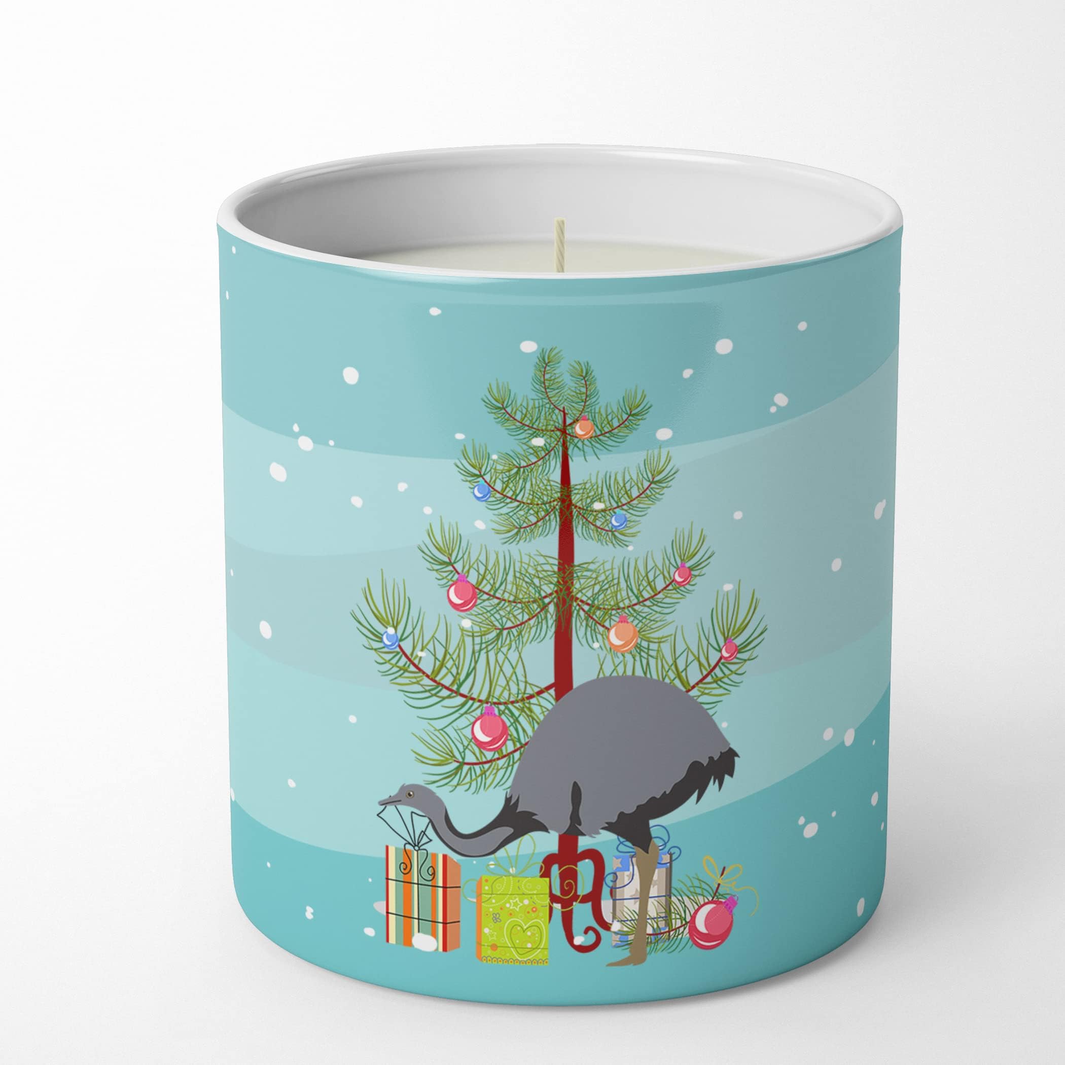 Caroline's Treasures BB9290CDL Rhea Christmas 10 oz Decorative Soy Candle, 10 oz, Multicolor