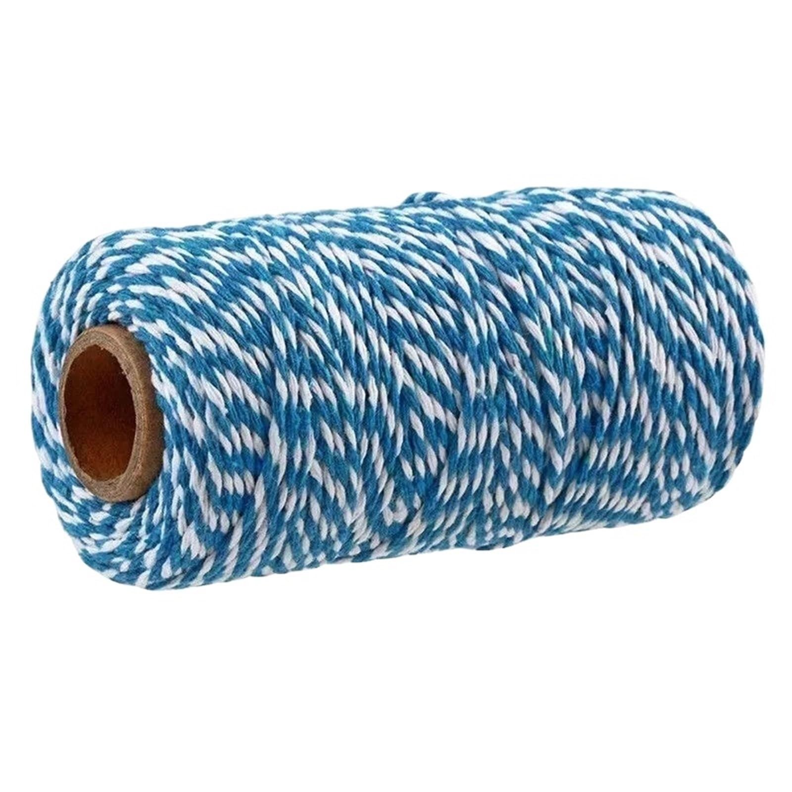 Cotton Macrame Cord 2mm 100M Macrame Cord Cotton Rope String Crafts DIY Colored Thread Twisted Twine Handmade Sewing Home Wedding Decoration(Color16,2roll)