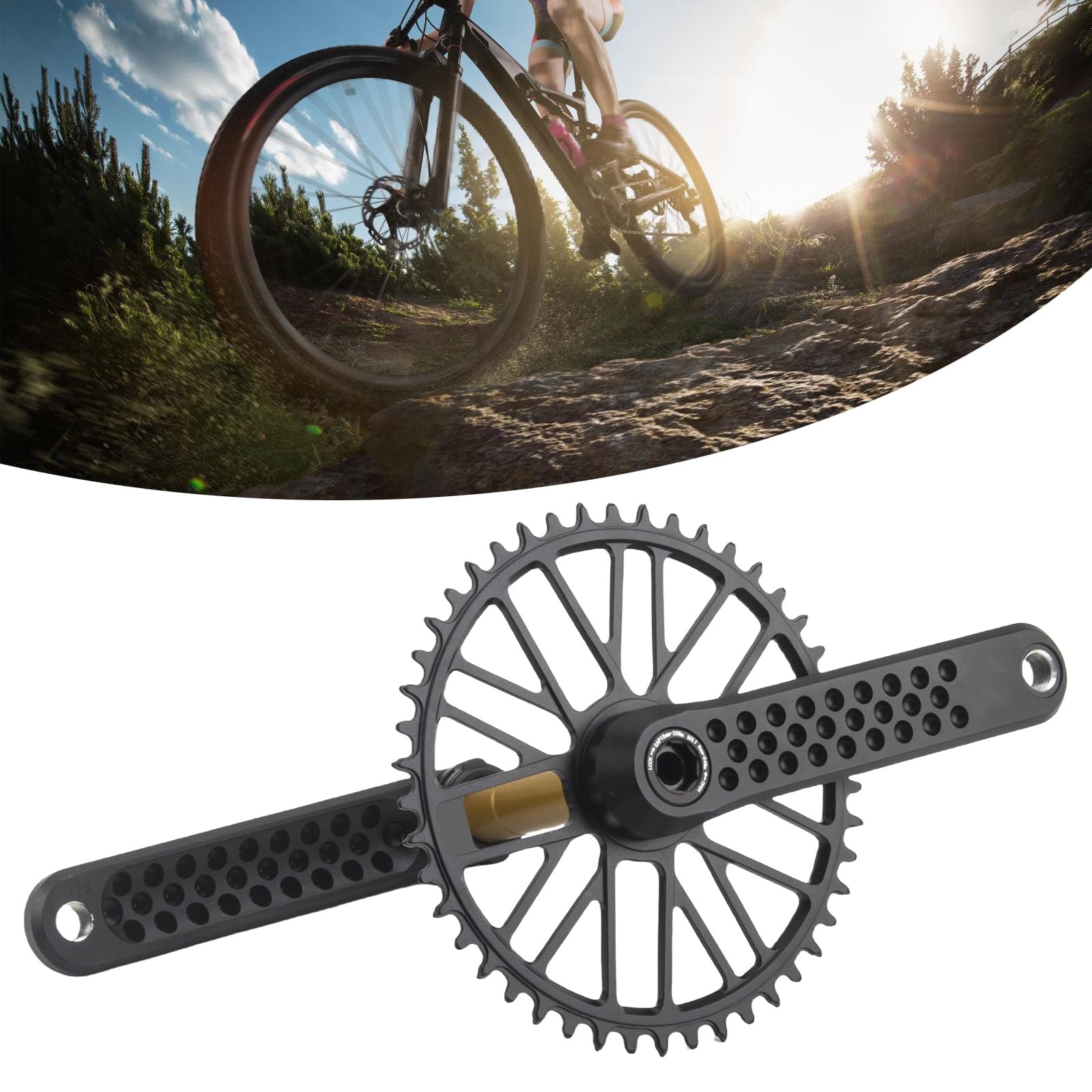 Lega di alluminio Singola Catena Crank Arm Biciclette Pedivella Braccio Per Biciclette Pieghevole Biciclette Mountain Biciclette 170mm Bike Crank Arm