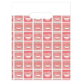All Smiles Dental Giveaway Bags, 9" x 12", 100 Pack