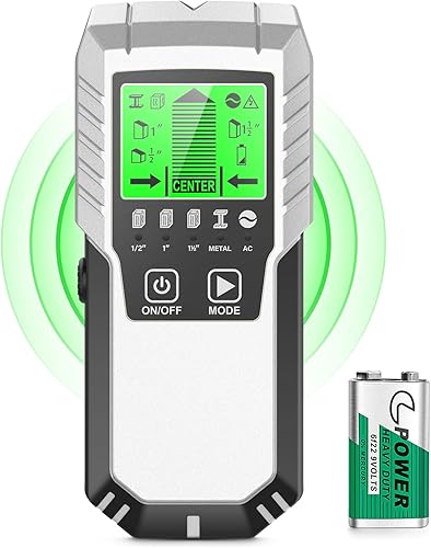 Miniatura 10 de Detector Buscador de Vigas de Pared - 5 en 1 Localizador Electrónico de Vigas de Madera y Metal con Sensor de Borde y Centro para Detección