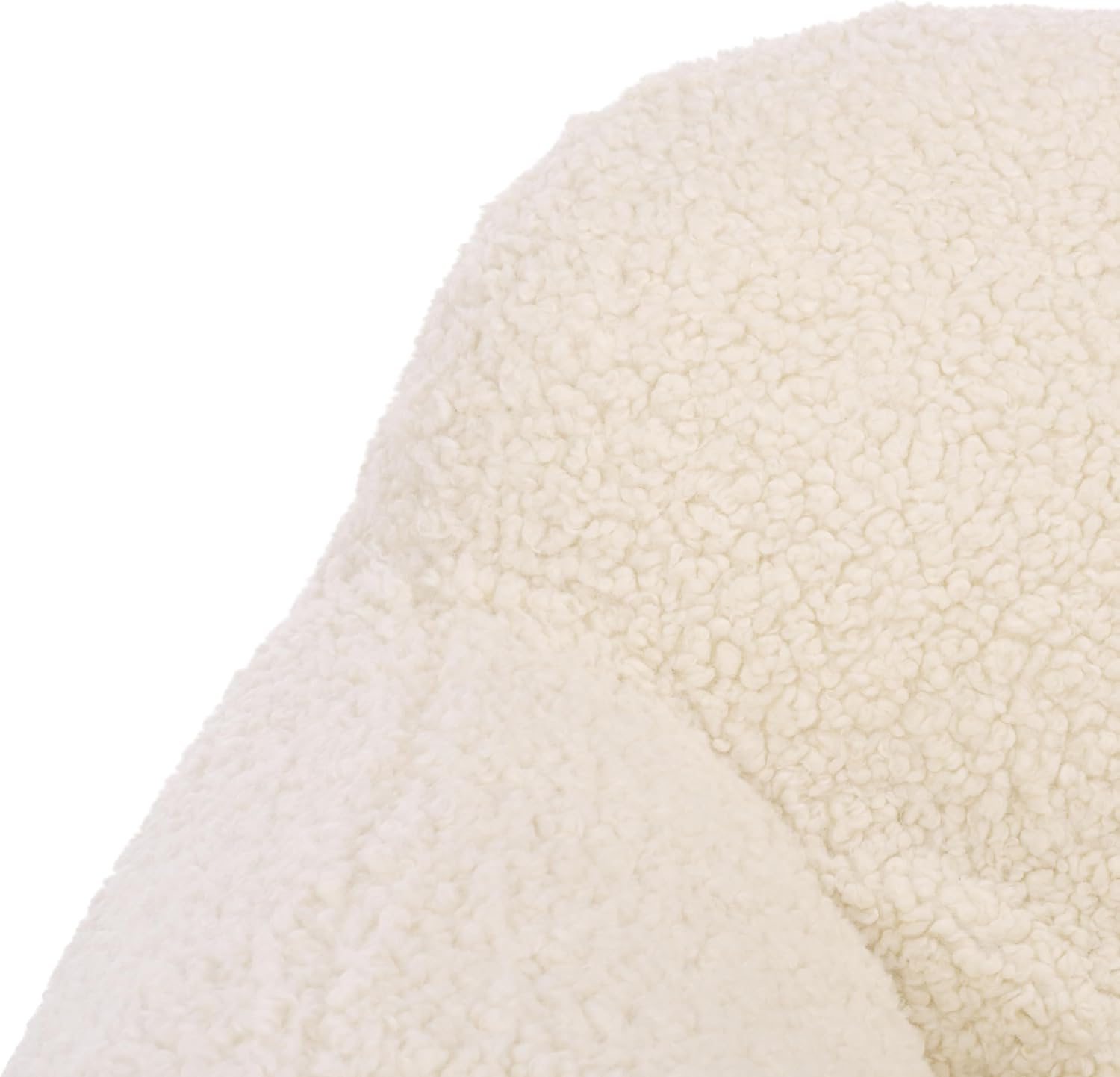 SAFAVIEH Couture Collection – Lorianna White Faux Shearling Bean Bag Chair, Oversized Lounge Seating, Fully Assembled, Made in USA (SFV2010D)