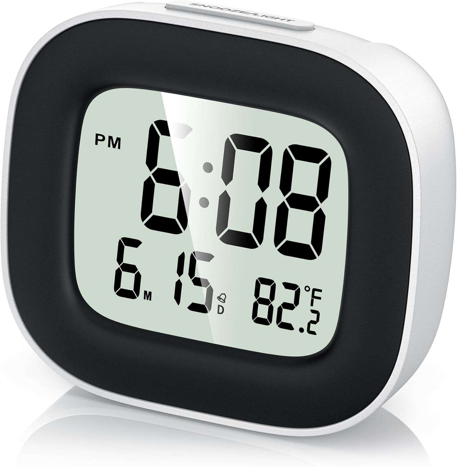 Compact Digital Alarm Clock for Bedrooms, Travel Alarm Clock with Snooze, Backlit