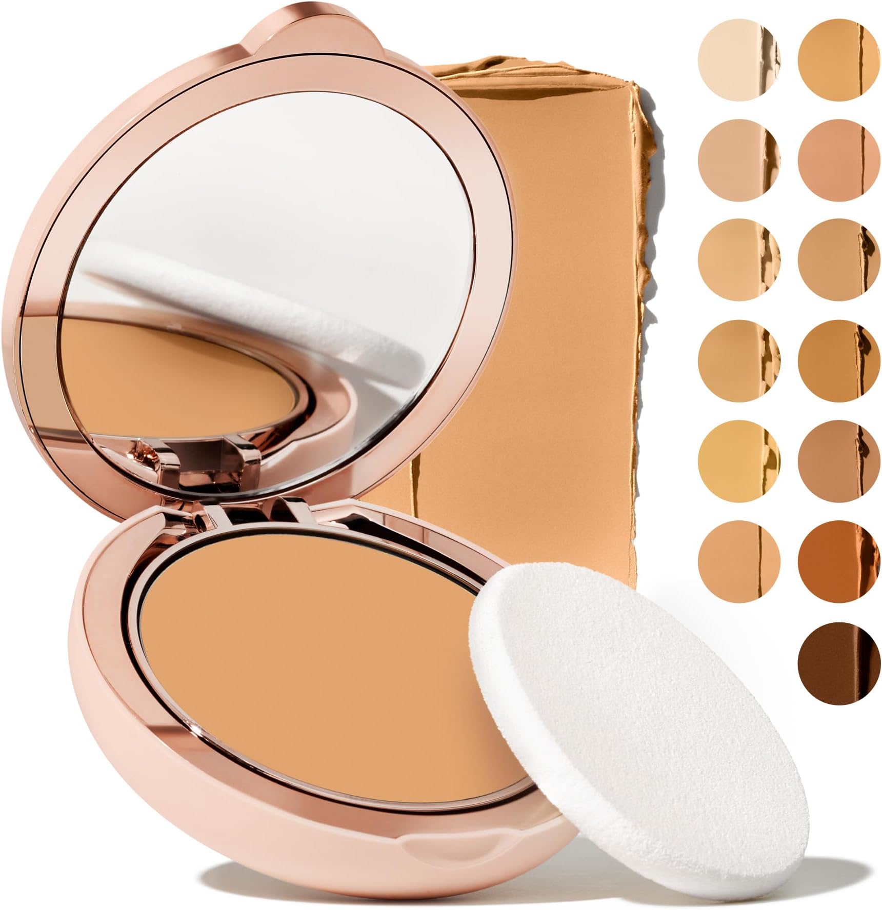 Toty by Sofia Vergara - Ilumina CC Creamy Compact SPF 50+ Mineral Broad Spectrum Sunscreen for Face - Tinted Blurring Balm SPF- Matte, Light Coverage - Water & Sweat Resistant - All Skin Types - 3N