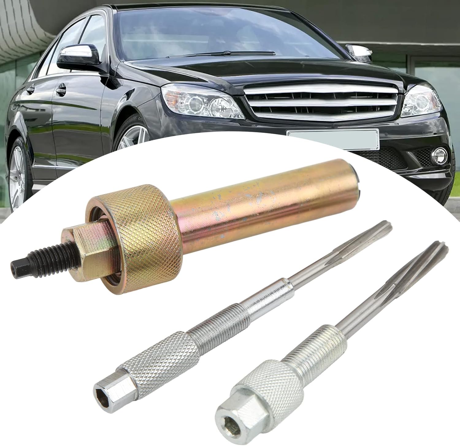 Acouto Plug Puller Reamer Set Plug Extractor Electrodes Removal Extracting Plugs Tool Accessory Replacement for Vehicles