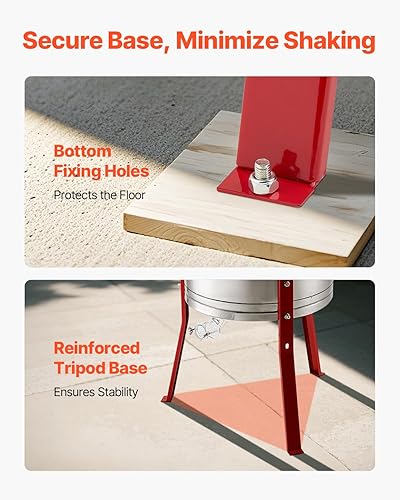 Miniatura 13 de VEVOR Extractor de miel, extracción manual de apicultura de acero inoxidable de 2/4 marcos, tambor giratorio de panal con tapa transparente,