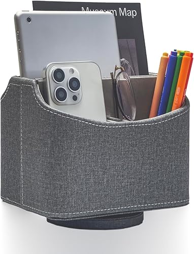 Miniatura 17 de UnionBasic organizador de controlador y control remoto, rotatorio en 360 grados, con diseño de cocodrilo en piel de poliuretano, soporte de Piel