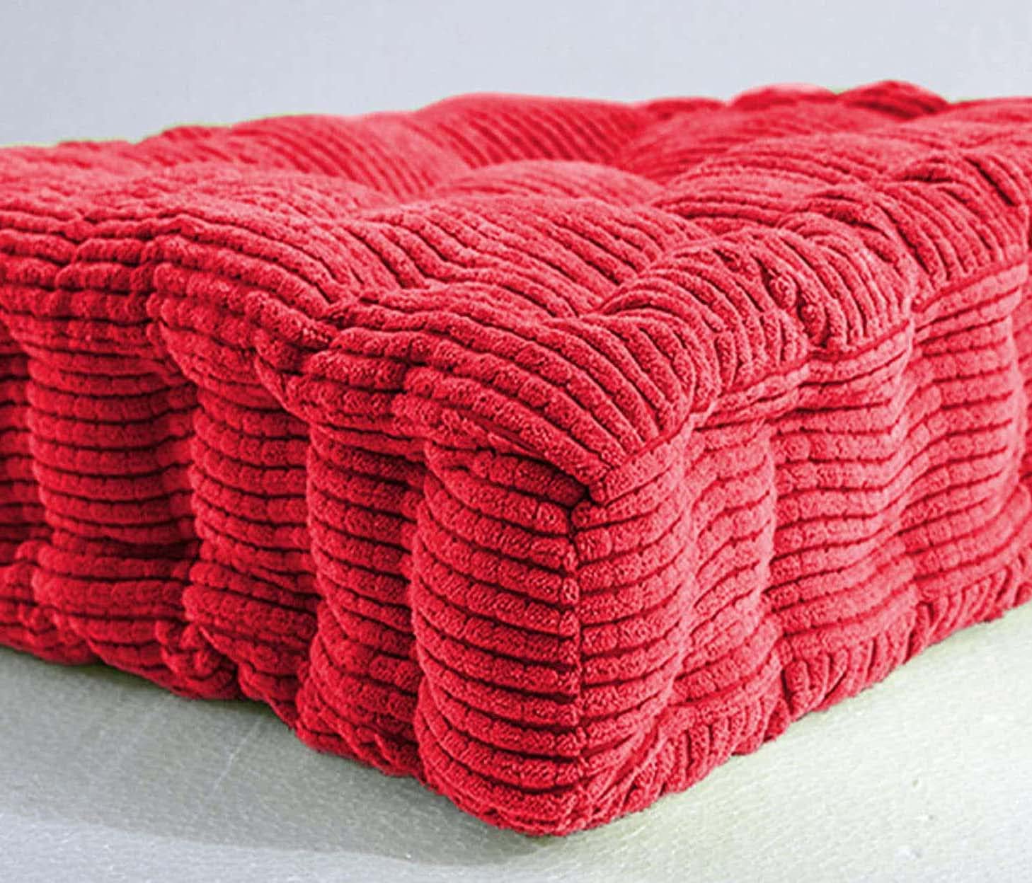 Waigg Kii Thick Chair Cushion Seat Pad 45X45CM/50X50CM,Soft Chair Pad Seat Cushion Armchair Cushions for Home Garden Office Car Indoor Outdoor (45X45CM,Red)