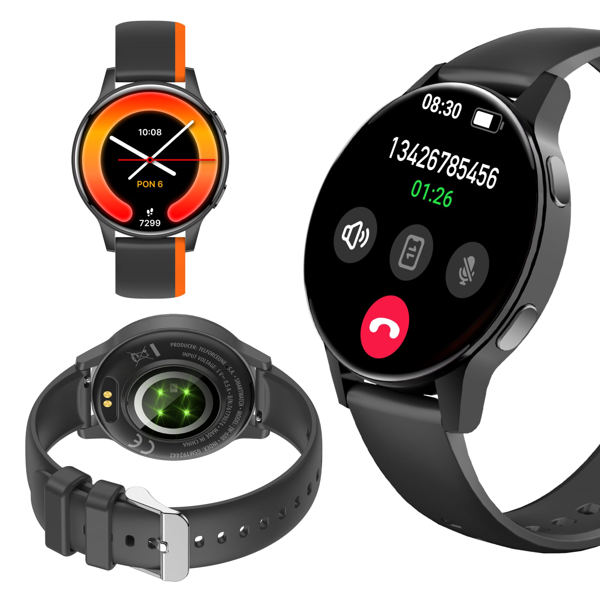Forever Smartwatch IGo Watch 4 JW-600 Notificaciones/ Frecuencia Cardiaca/ Negro