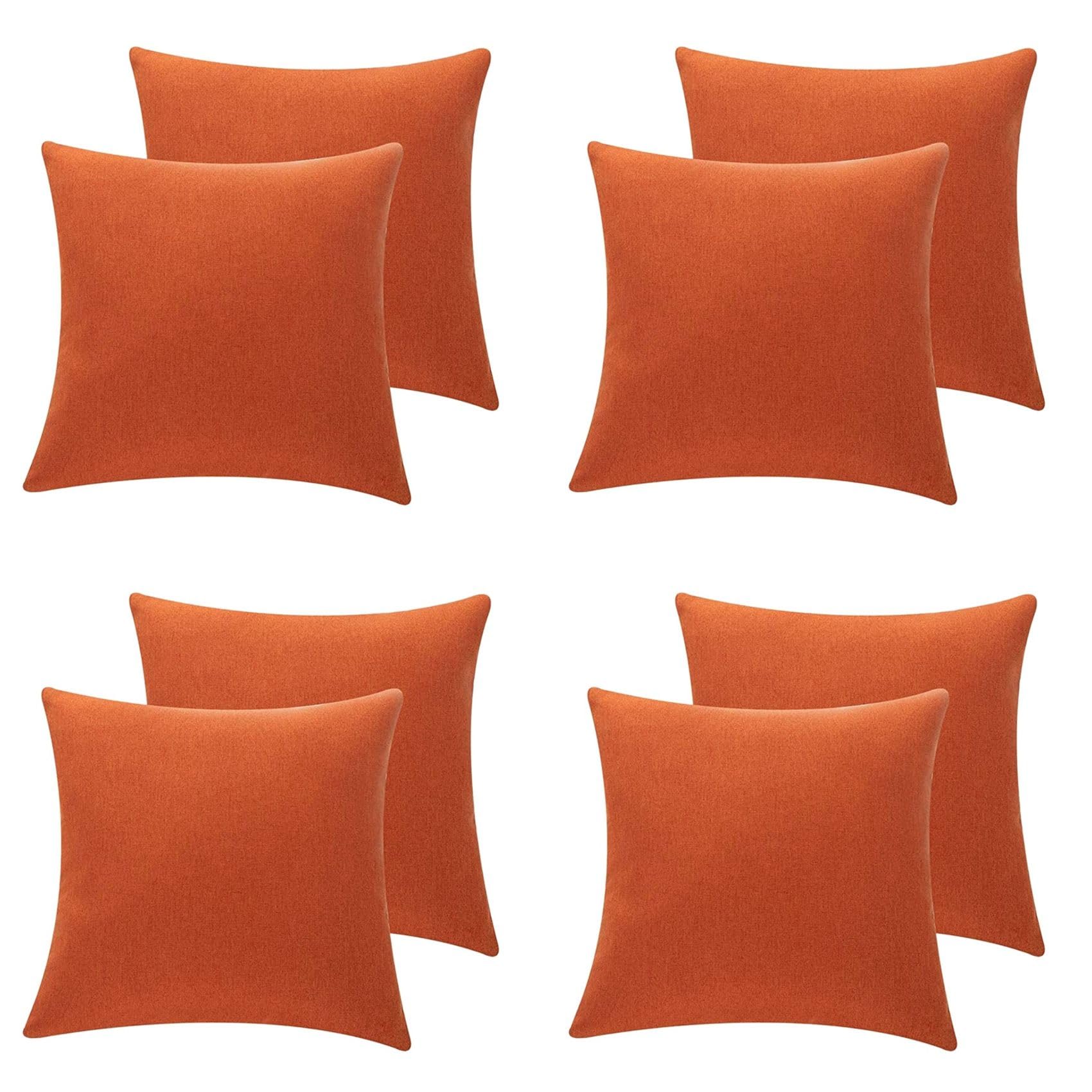 Hndhbfgrt 8Pcs Outdoor Waterproof Throw Pillow Covers Water Garden Chair Cushion Case for Couch Decoration 18X18 Inches