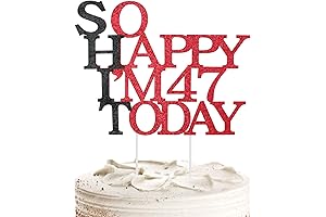 47th Birthday Decorations for Women - Funny Happy 47th Birthday Cake Topper