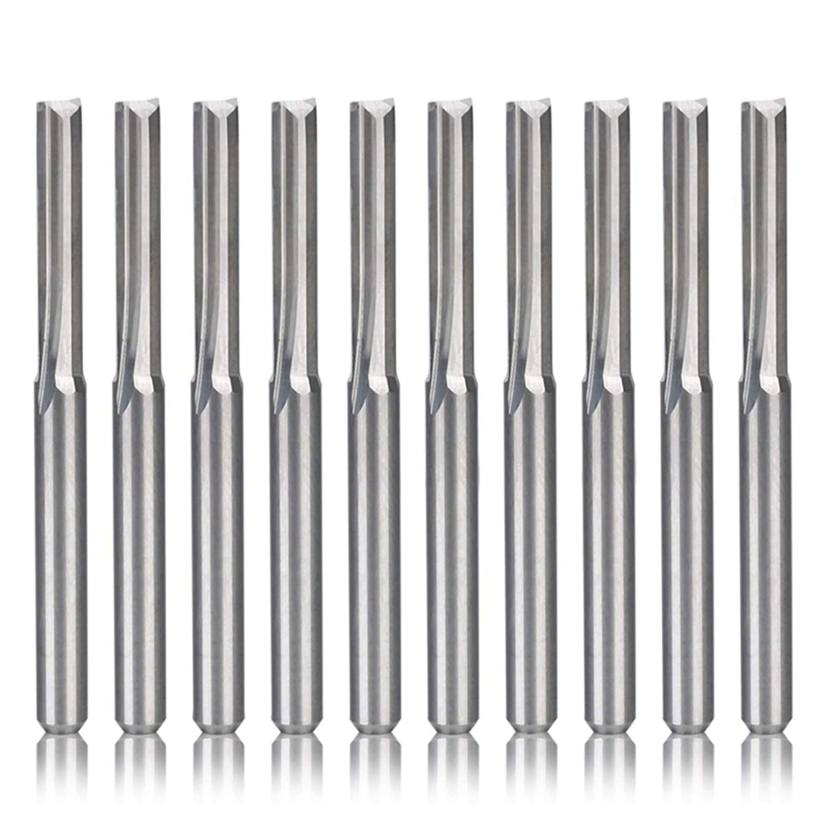 80 Pezzi 2 Flauto Punte del Router di Cnc 3.175 mm Dritto Fresa nel Acciaio al Tungsteno Fresa per Legno Plastica