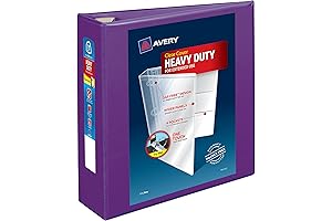Avery Purple Heavy-Duty View 3-Ring Binder with One Touch EZD Rings (79810)