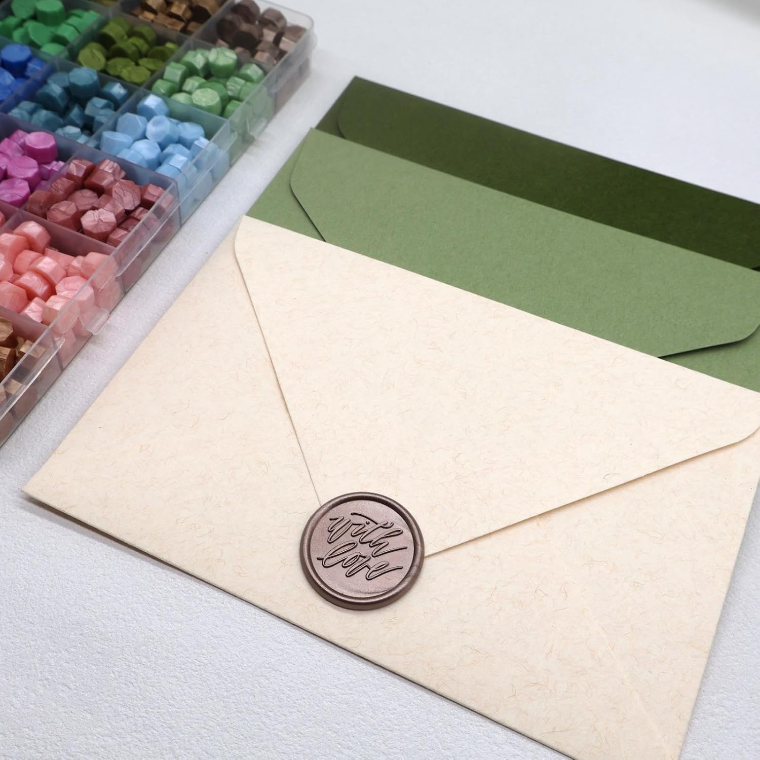 24 Metallic Assorted Color Seal Beads for Making Wax Seals, Decor for Gift, Letter, Envelopes, Wedding Invitations Sealing, Wine Bottle and Crafting Sealing image 3