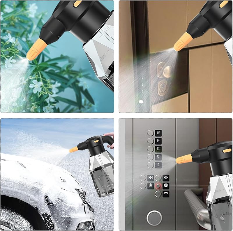 Ysislybin 2L Elektromos Habsugárzó Autómosó Permetezőflakon Akkumulátoros Öntözőkanna