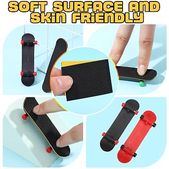 100 Pcs Fingerboard Grip Tape, 110x36mm No-Slip Foam Grip Tape for Finger Skateboards, Fingerboard Accessories for Finger Board Deck, Black