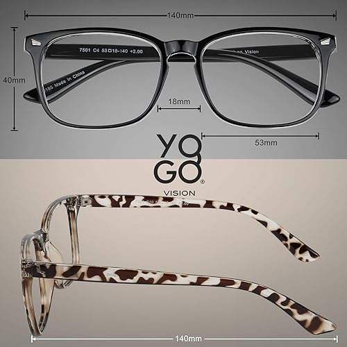 Miniatura 10 de Yogo Vision Lentes de computadora con bloqueo de luz azul, antirreflejos, reducen la fatiga ocular, para computadoras, pantallas para hombres y