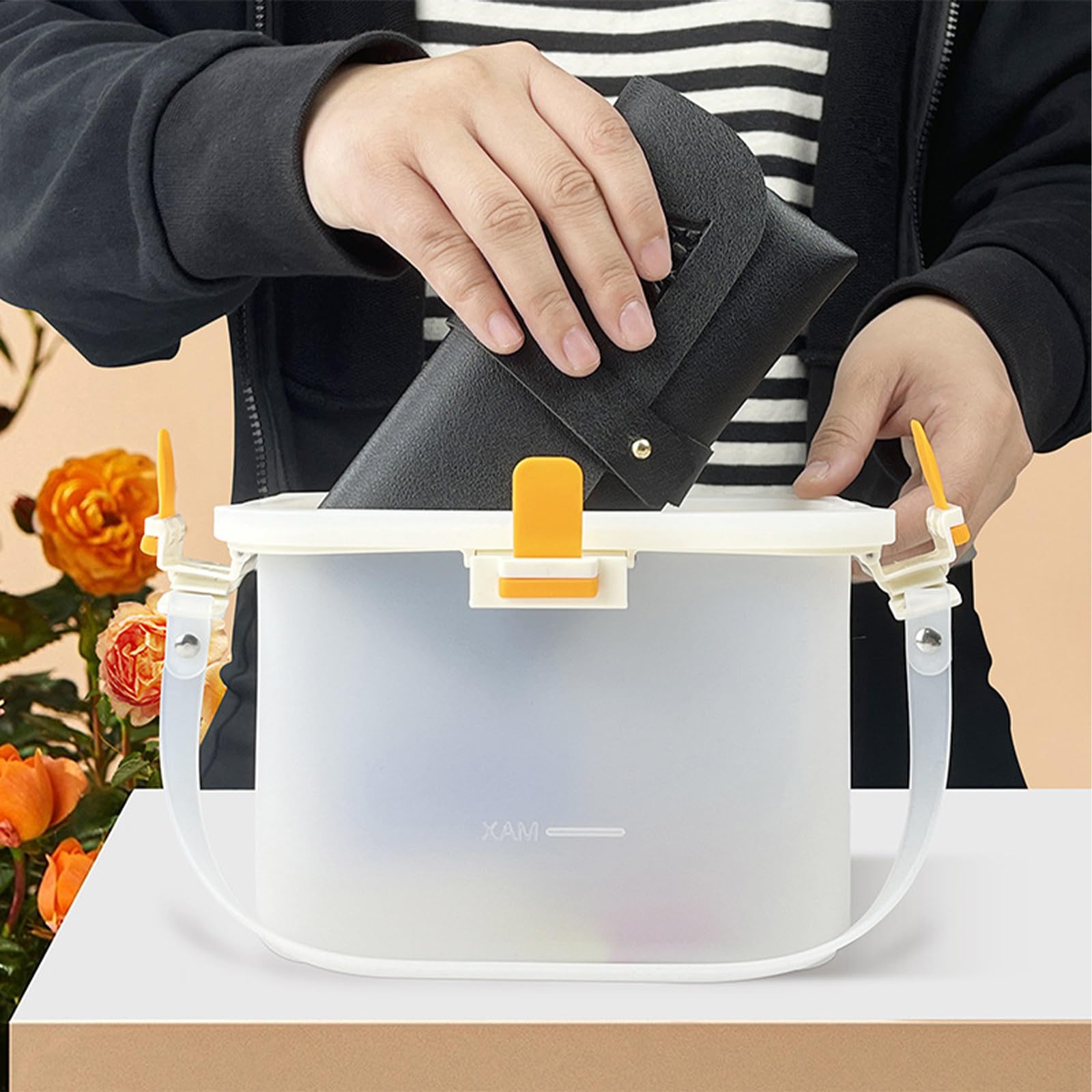 PANGBOER Contenitore per Alimenti in Silicone, Scatola per, Light, F