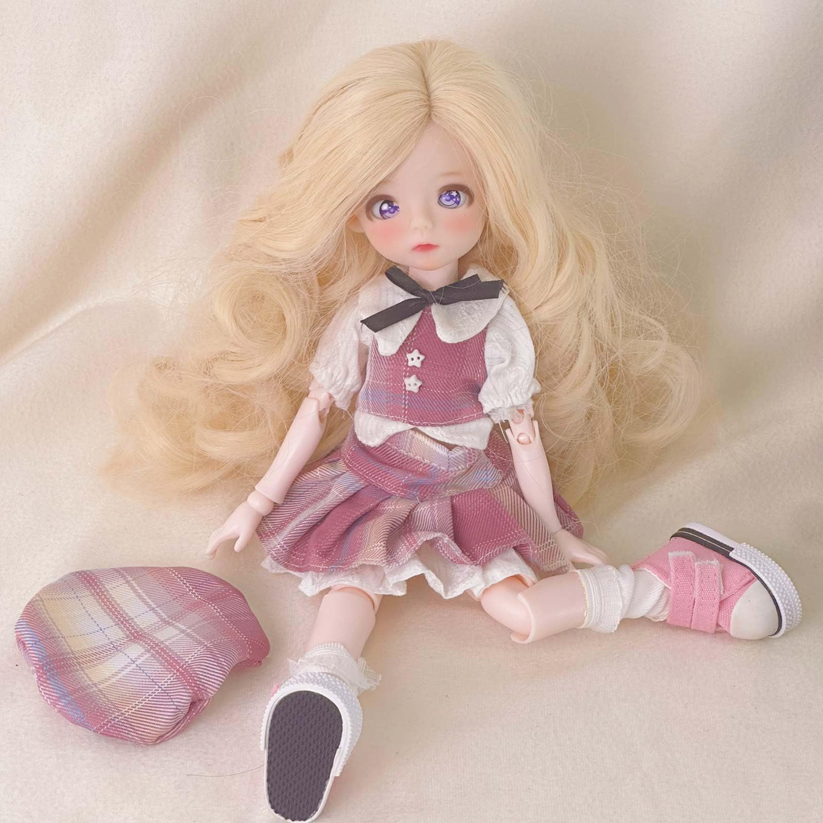 Oueneifs 1/6 BJD Doll Regalo Sorpresa Stile Coreano Glitter Gonna per Compleanno Piccoli Giocattoli Carini Resina per 15+ Anni